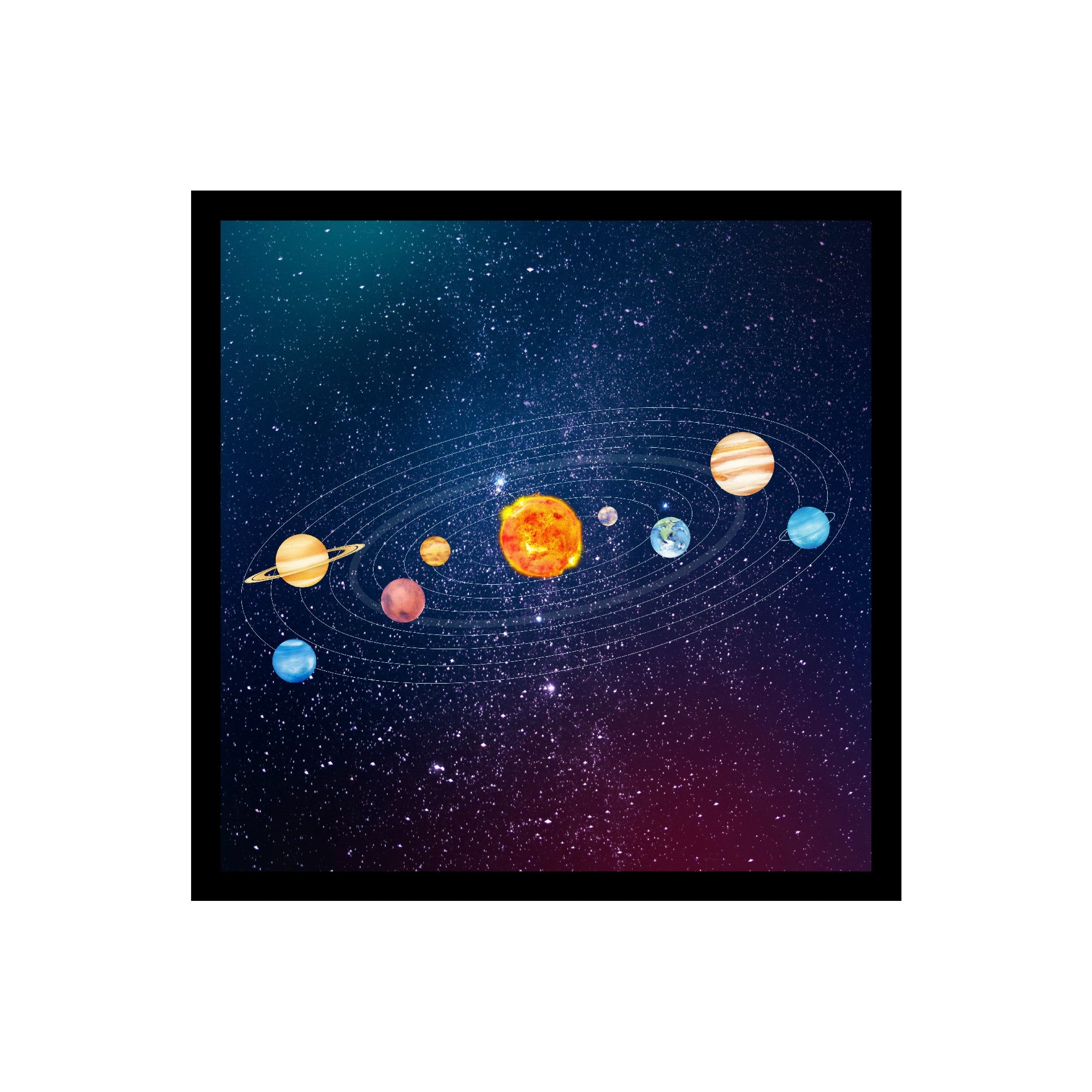 Solar System Educational Wall Art Canvas Print