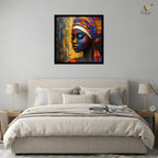 Contemporary African Woman Portrait Wall Art Canvas Print