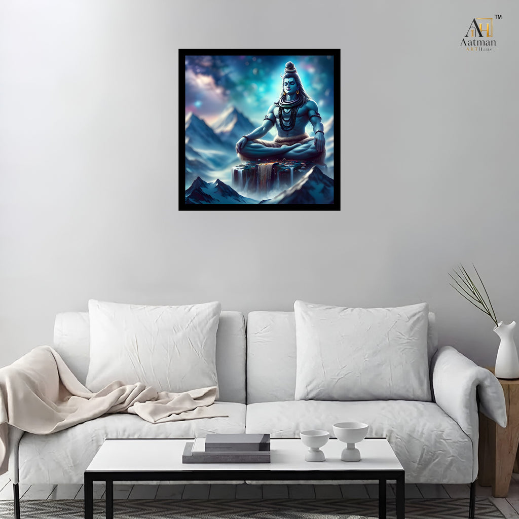 Lord Shiva Meditation Wall Art Canvas Print