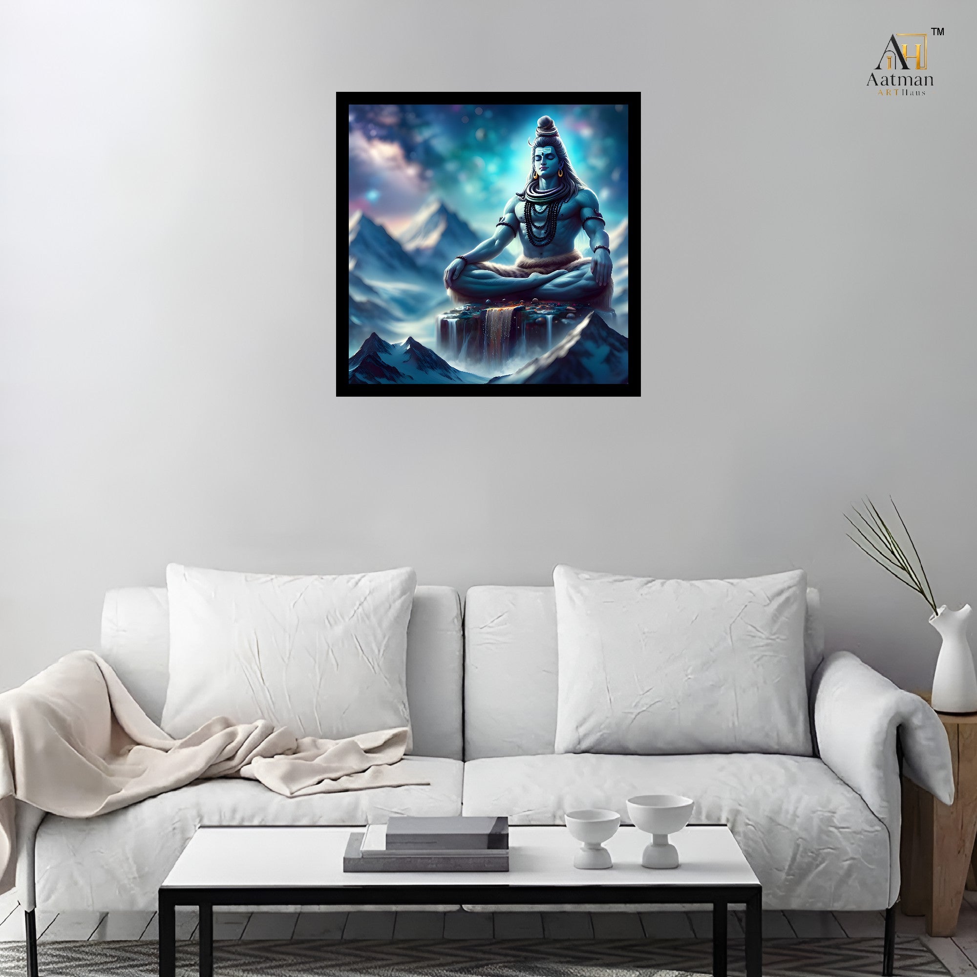 Lord Shiva Meditation Wall Art Canvas Print