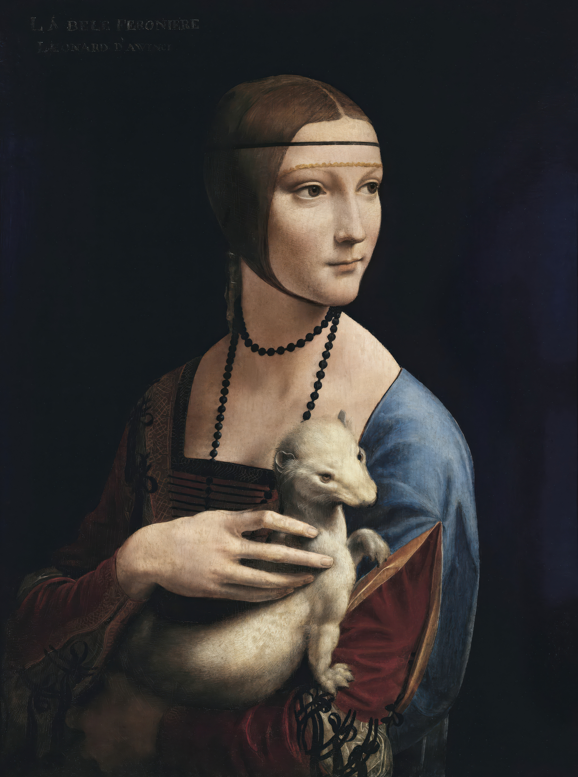 Lady with an Ermine by Leonardo da Vinci Canvas Wall Art