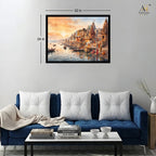 Varanasi Ghat Canvas Wall Art