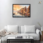 Varanasi Ghat Canvas Wall Art