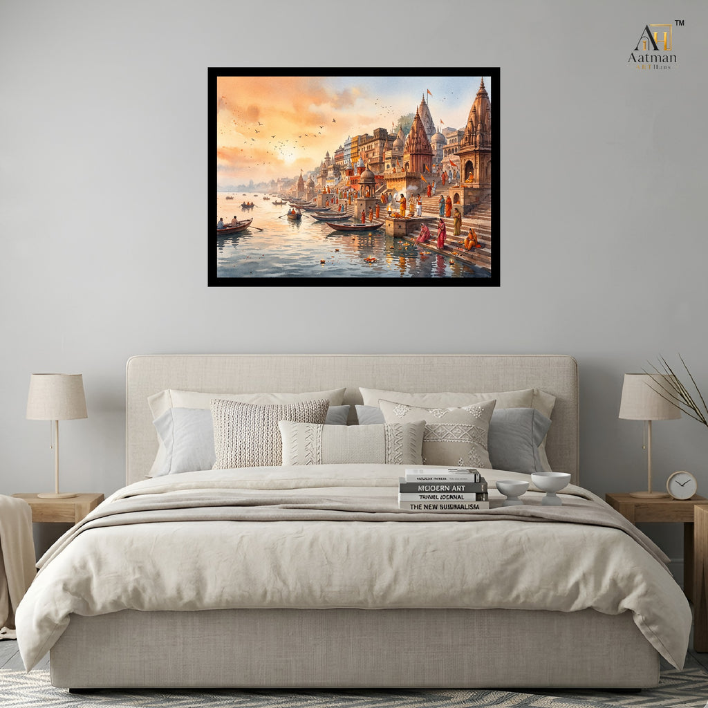 Varanasi Ghat Canvas Wall Art