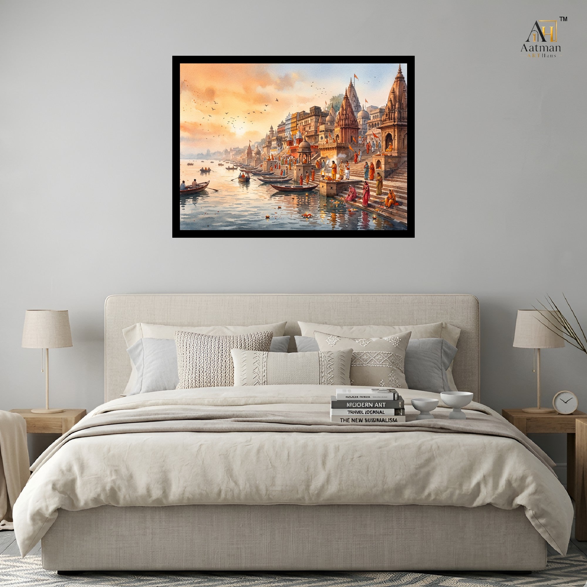 Varanasi Ghat Canvas Wall Art