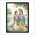 Radha Krishna Divine Love Wall Art Canvas Print