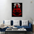 Meditating Hanuman Wall Art Canvas Print