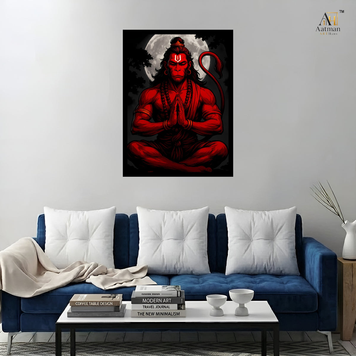 Meditating Hanuman Wall Art