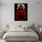 Meditating Hanuman Wall Art Canvas Print