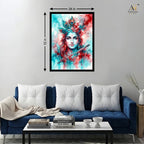 Lord Krishna Watercolor Wall Art Canvas Print