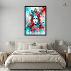 Lord Krishna Watercolor Wall Art Canvas Print