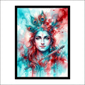 Lord Krishna Watercolor Wall Art Canvas Print