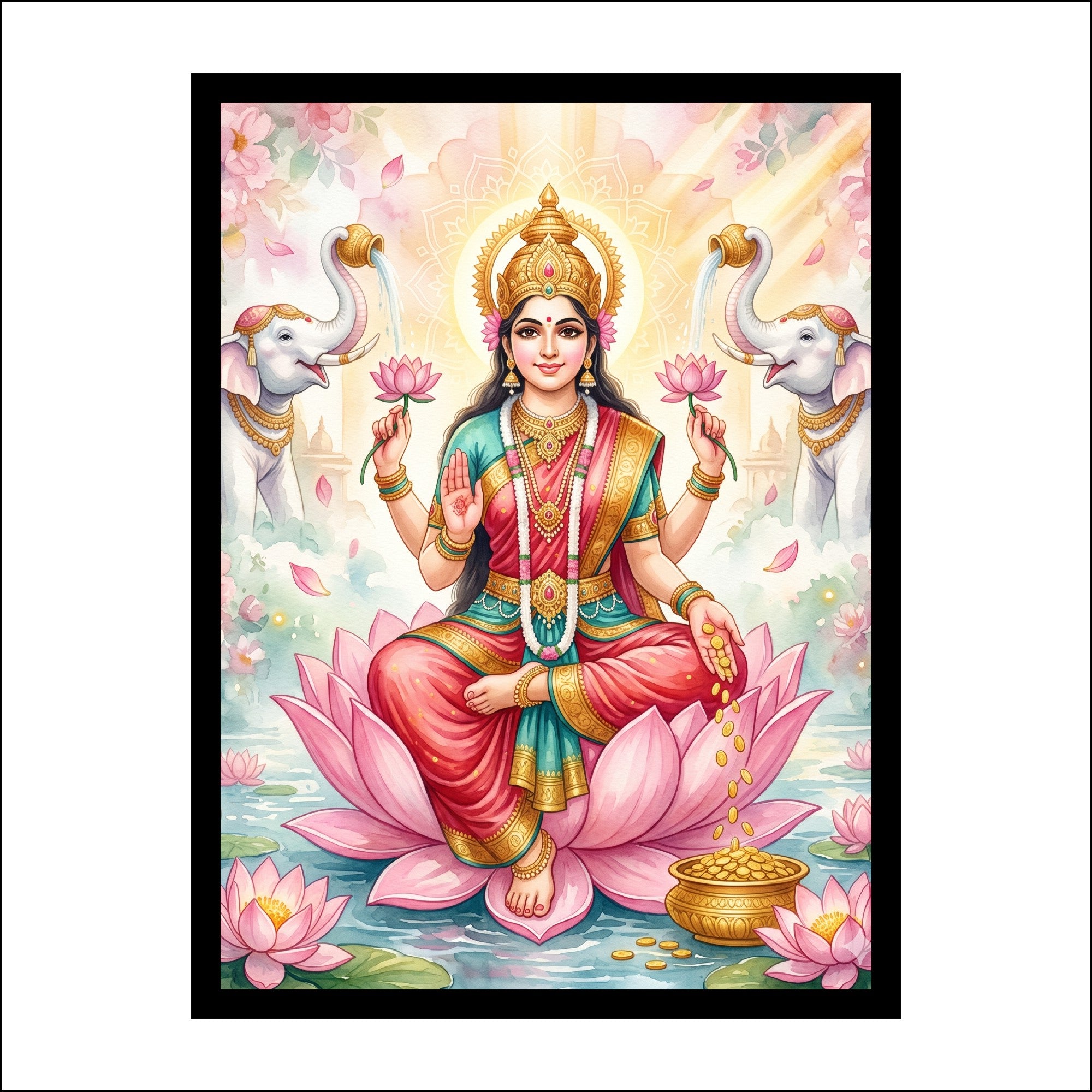 Goddess Lakshmi Premium Wall Art