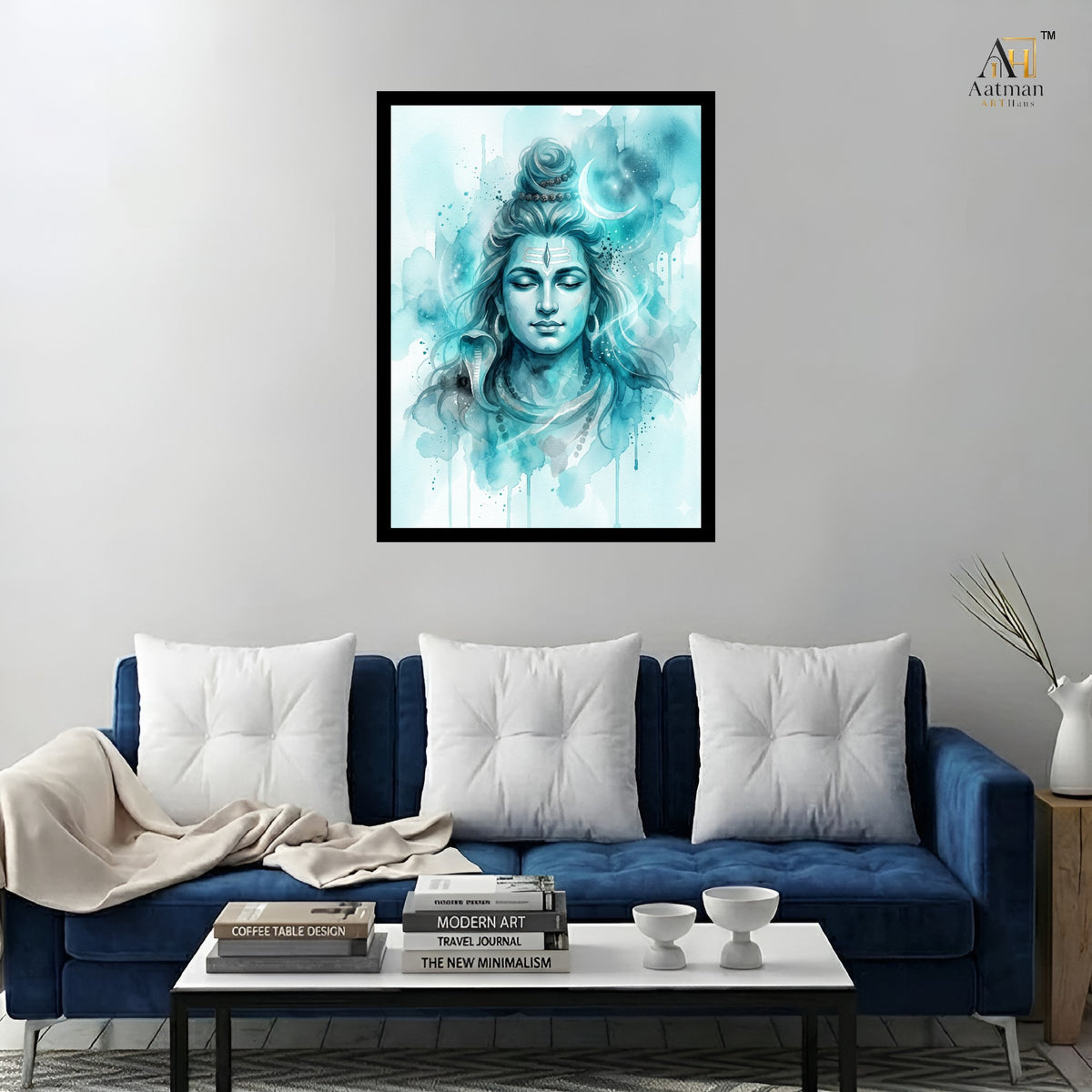 Lord Shiva Watercolor Wall Art