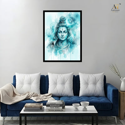 Lord Shiva Watercolor Wall Art