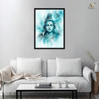 Lord Shiva Watercolor Wall Art Canvas Print