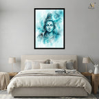 Lord Shiva Watercolor Wall Art Canvas Print