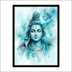 Lord Shiva Watercolor Wall Art Canvas Print