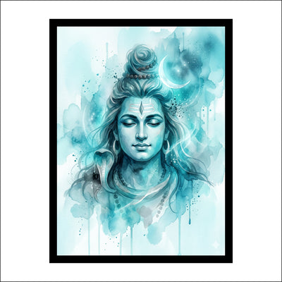 Lord Shiva Watercolor Wall Art