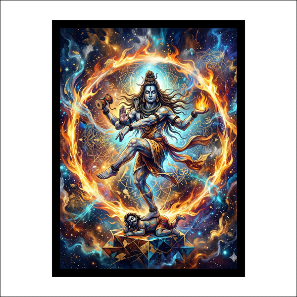 Nataraja Lord Shiva Cosmic Dance Premium  Wall Art