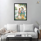 Radha Krishna Divine Love Wall Art Canvas Print