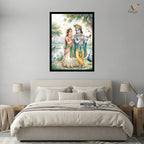 Radha Krishna Divine Love Wall Art Canvas Print