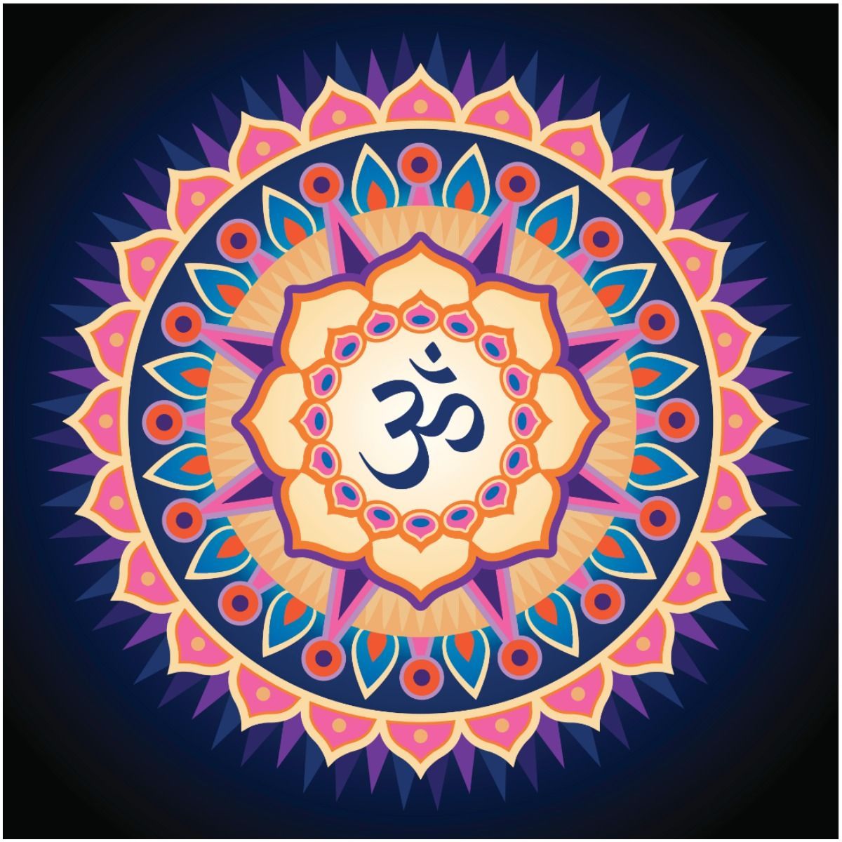 Premium AUM Self-Adhesive Vinyl Wall Decal (12 × 12 Inches)