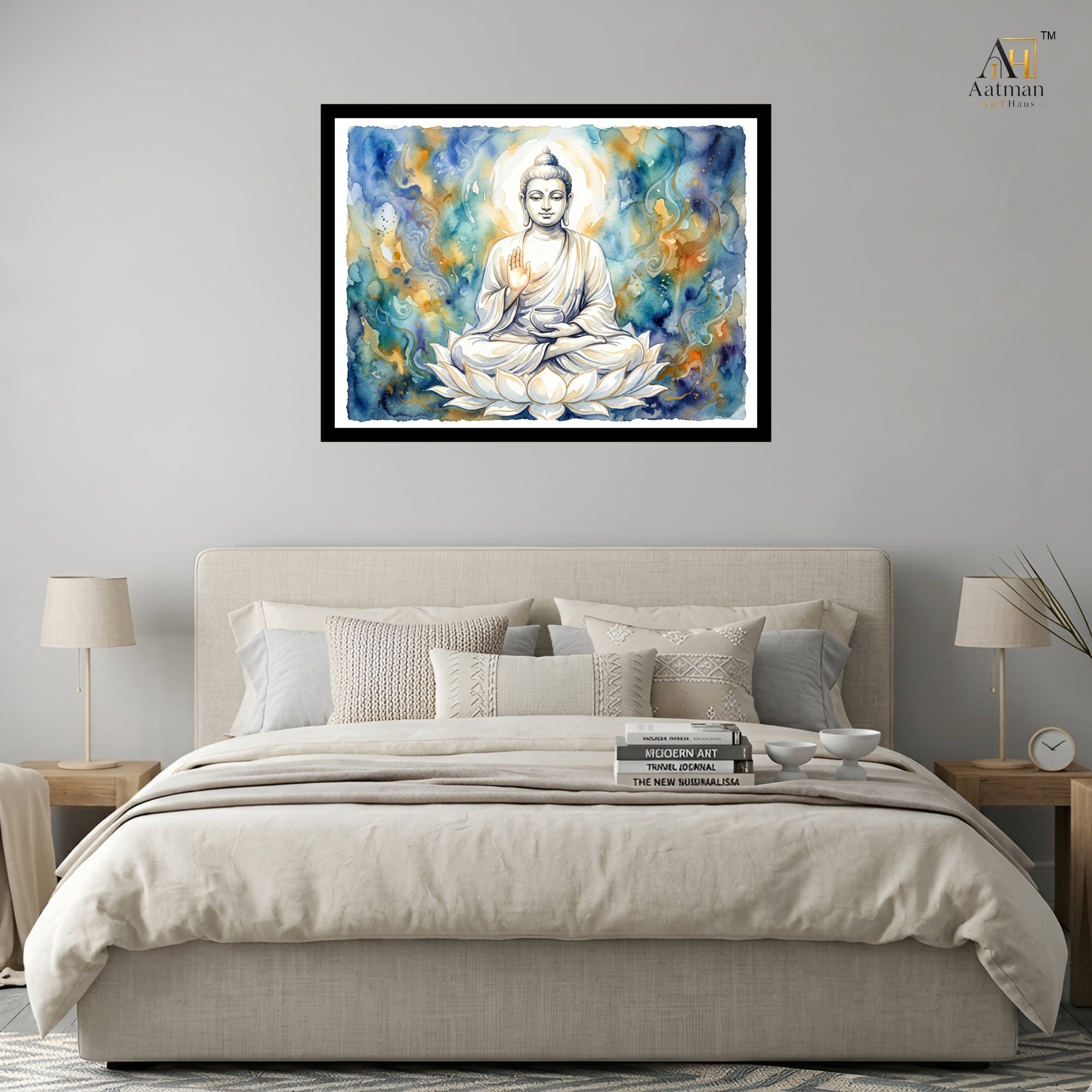 Aatman ARTHaus – Lord Buddha Premium Museum-Style Canvas Wall Painting