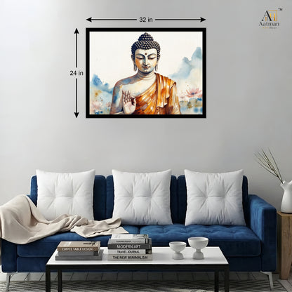 Lord Buddha in Blessing Mudra Wall Art