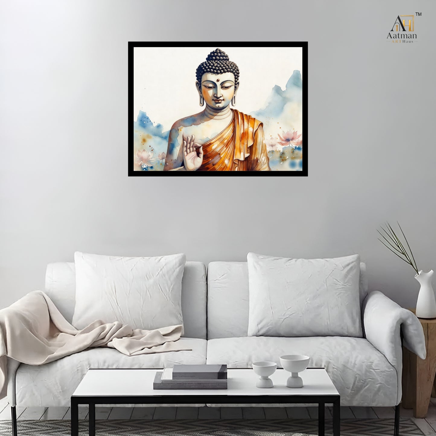 Lord Buddha in Blessing Mudra Wall Art