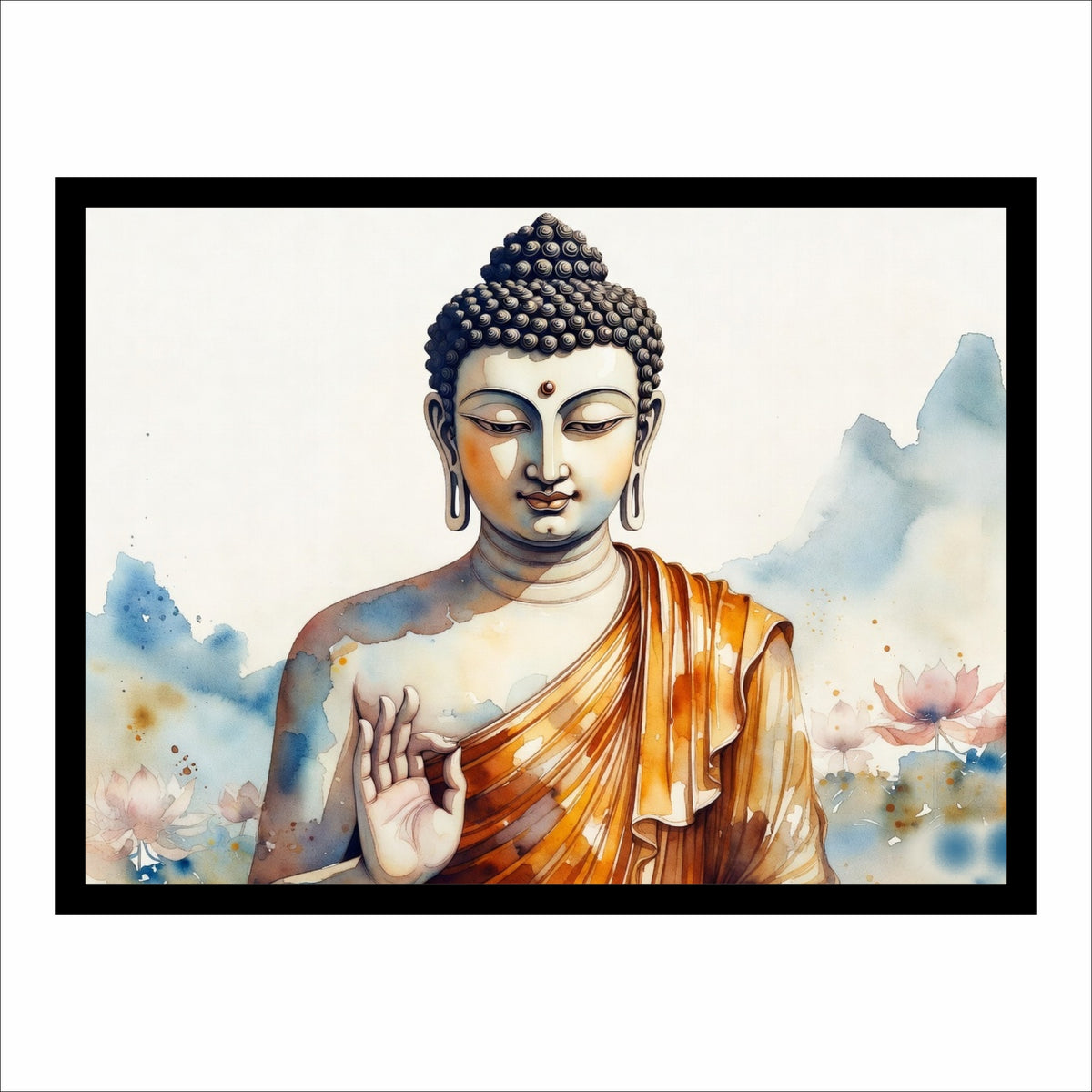 Lord Buddha in Blessing Mudra Wall Art