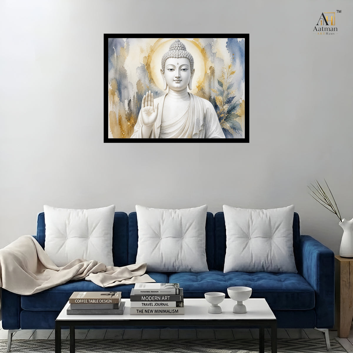 Pure White Lord Buddha Wall Art