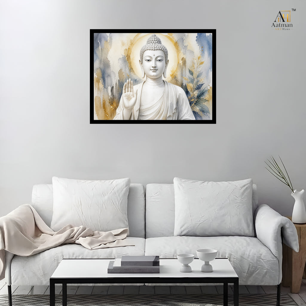 Aatman ARTHaus – Lord Buddha Premium Museum-Style Canvas Wall Painting (24 x 32 Inch)