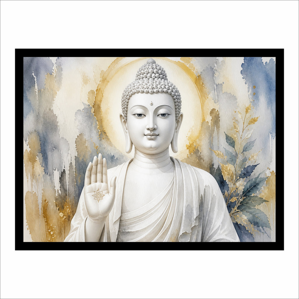 Aatman ARTHaus – Lord Buddha Premium Museum-Style Canvas Wall Painting (24 x 32 Inch)