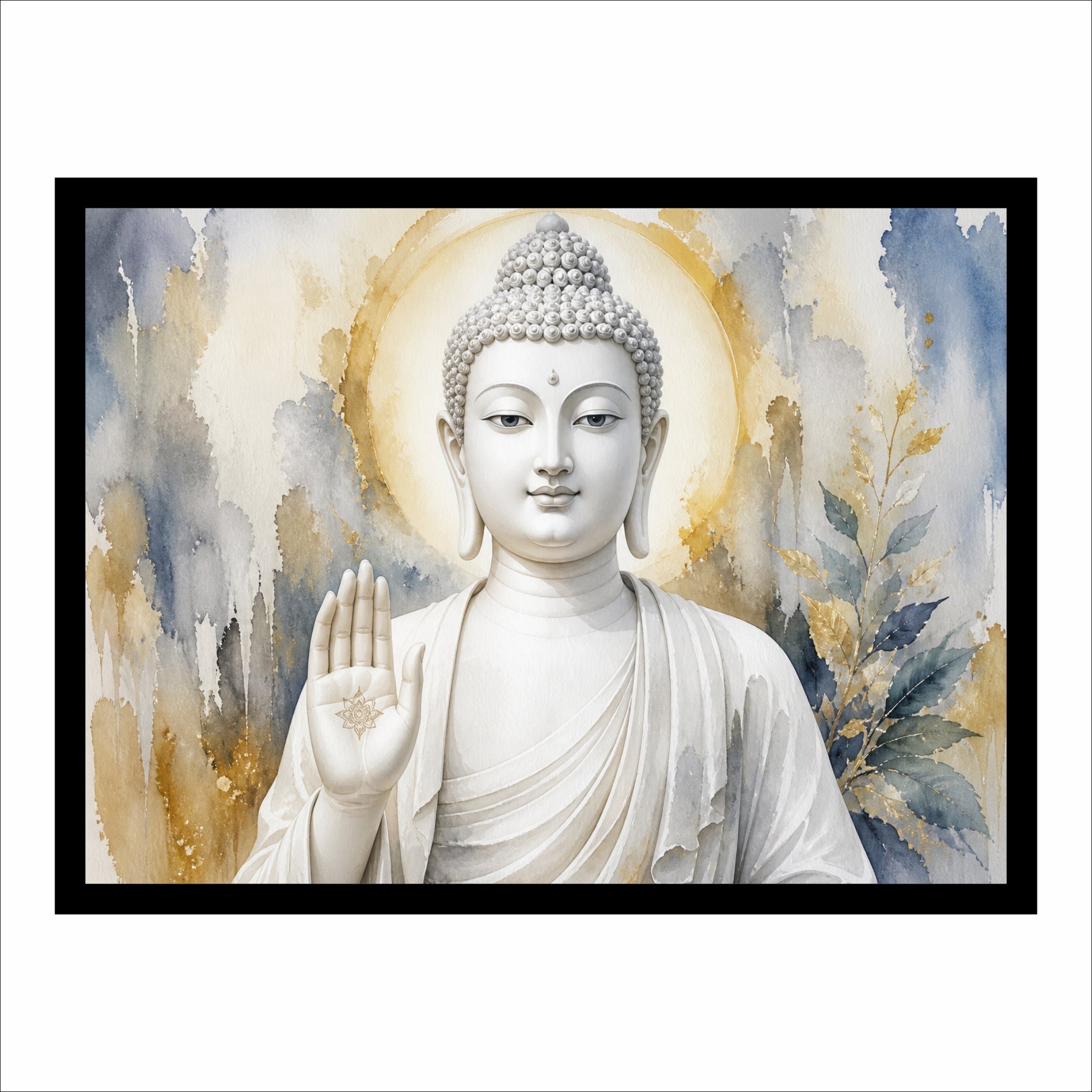 Pure White Lord Buddha Wall Art
