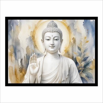 Pure White Lord Buddha Wall Art