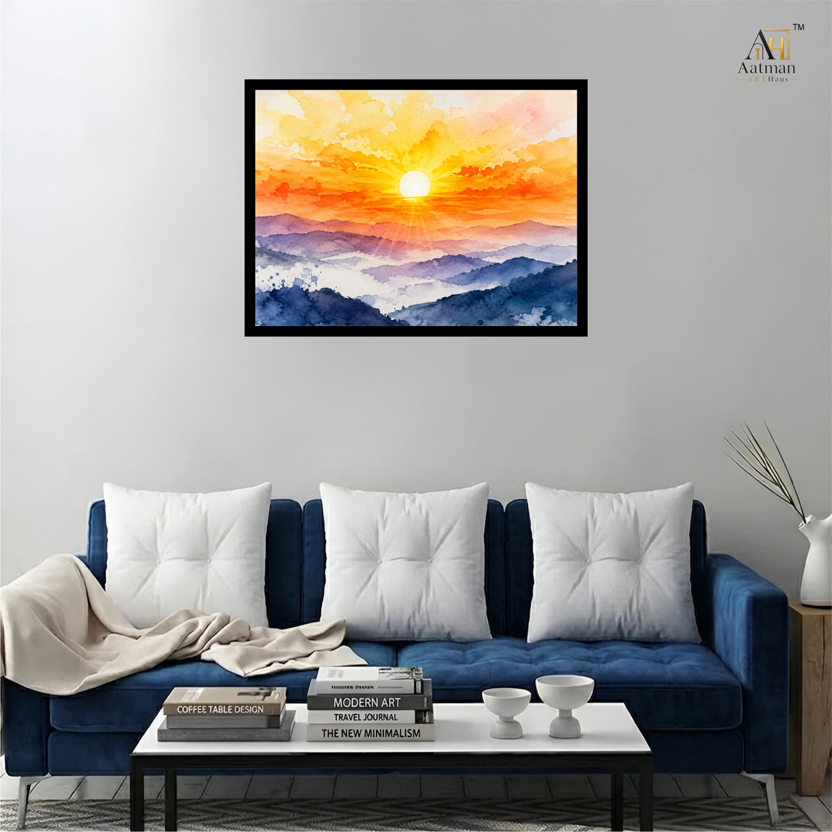 Sunrise Mountain Landscape Premium Wall Art