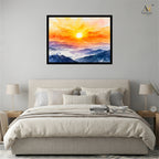 Sunrise Mountain Landscape Wall Art