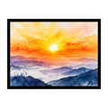 Sunrise Mountain Landscape Wall Art