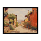 European Village Street Canvas Wall Art