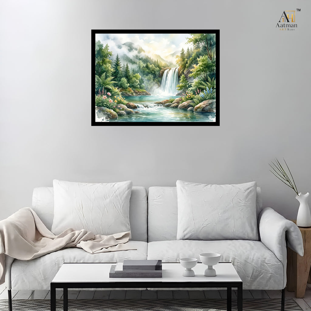Waterfall Landscape Canvas Wall Art