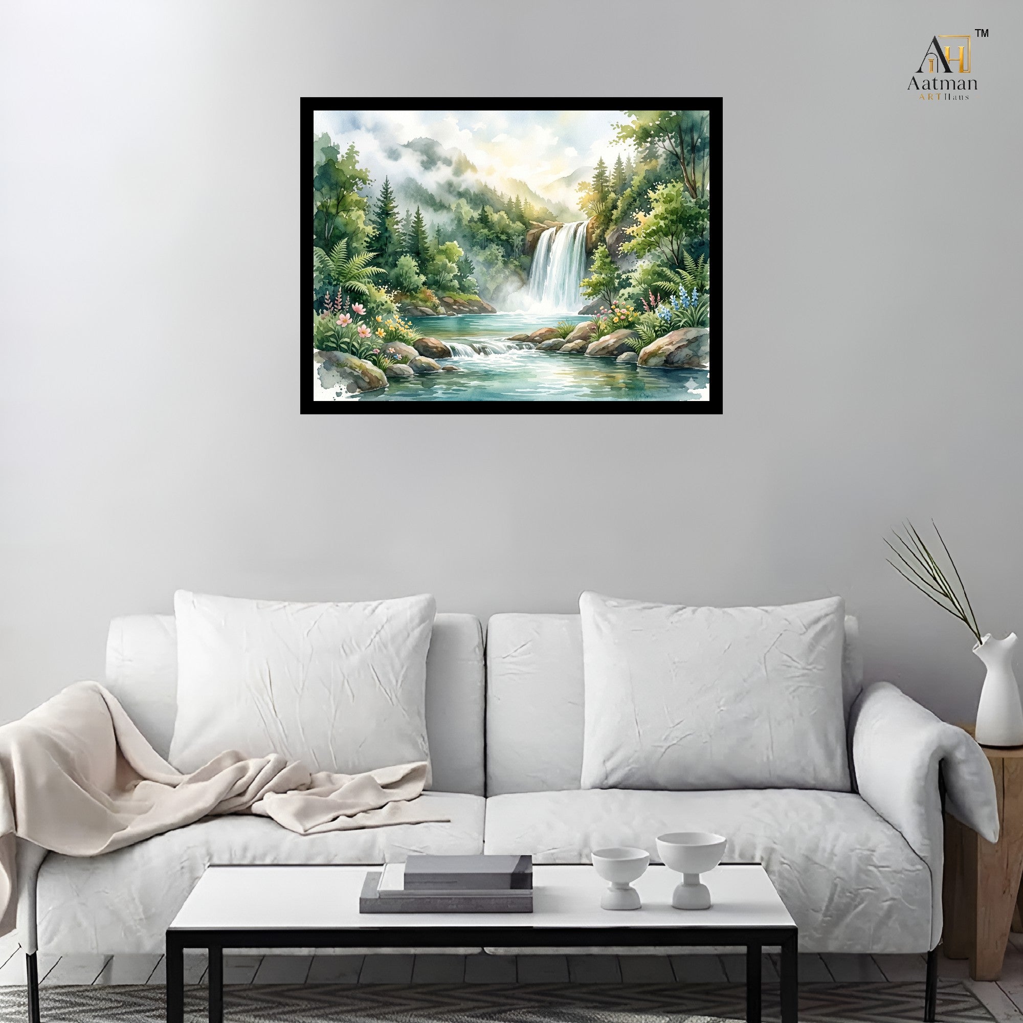 Waterfall Landscape Canvas Wall Art