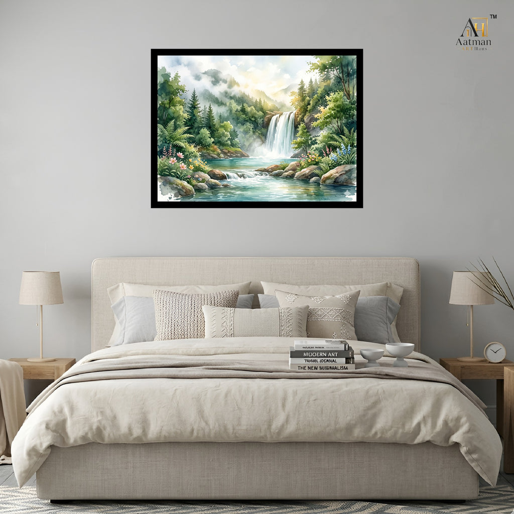 Waterfall Landscape Canvas Wall Art